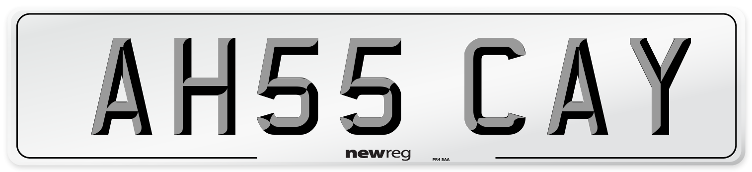 AH55 CAY Number Plate from New Reg